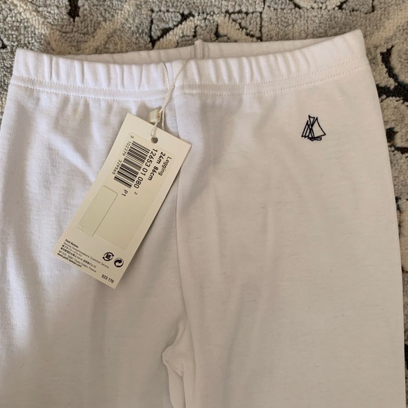 NWT Petit Bateau white leggings, size 18-24 months - Picture 3 of 4